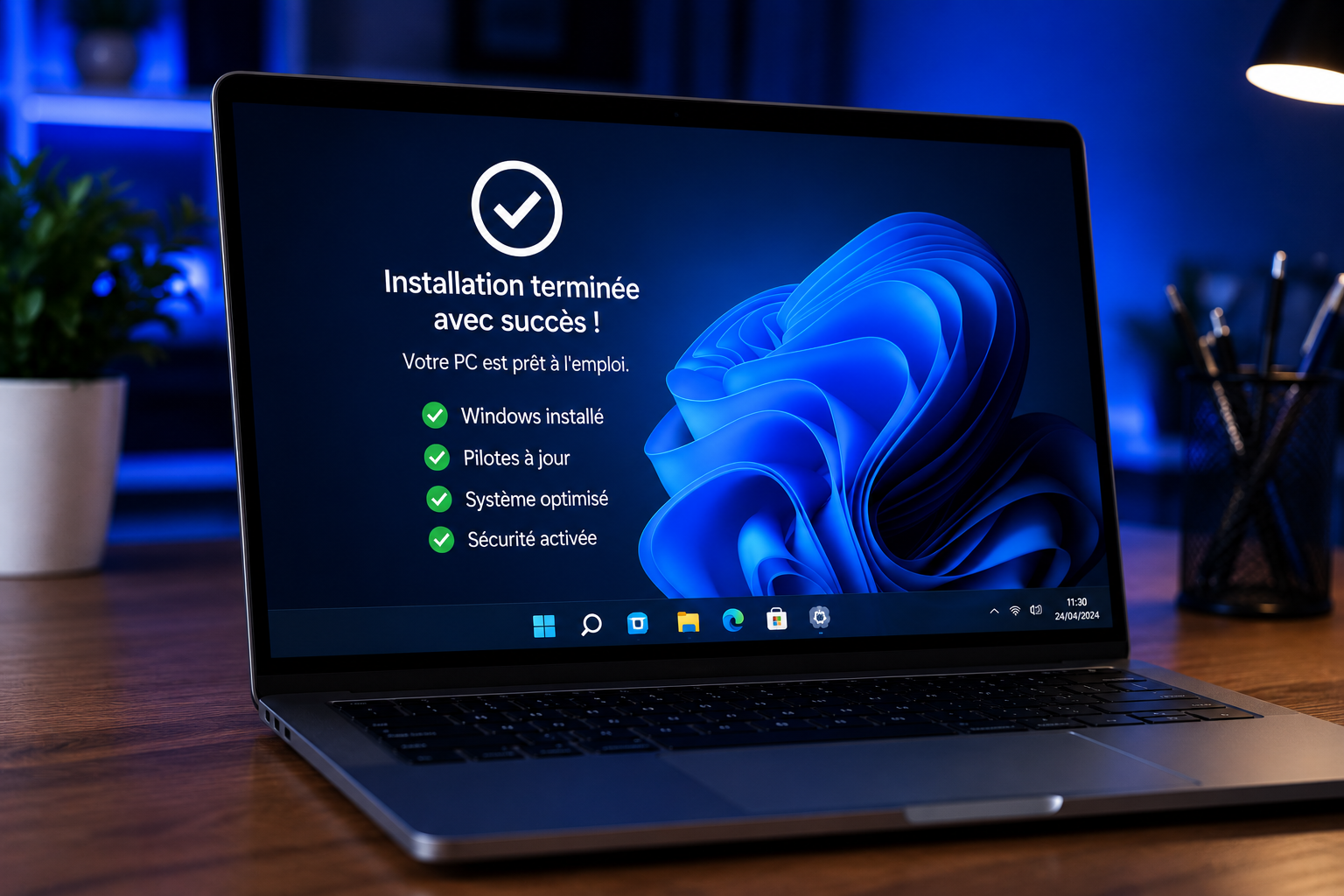 Ordinateur Windows configuré
